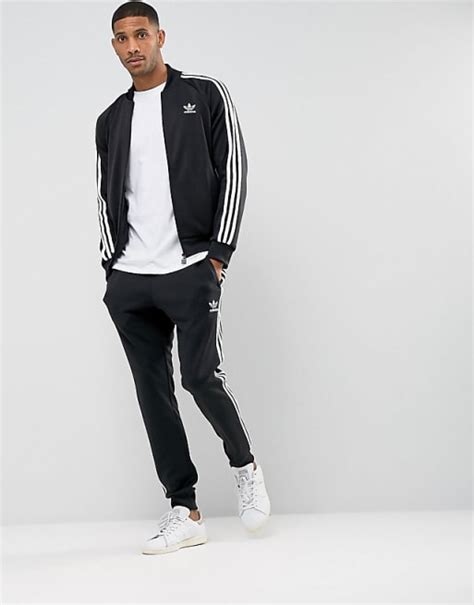 adidas originals tracksuit men's black.